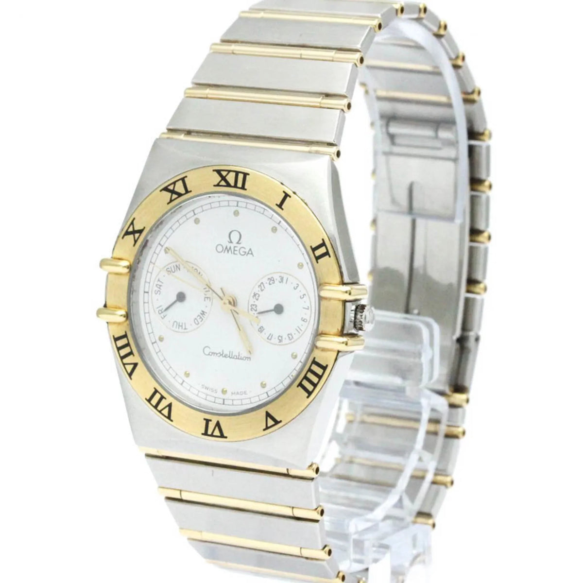 18K Constellation (Good) Watch 396.1070 Pre-Owned Steel Gold Polished OMEGA Day Date BF566004