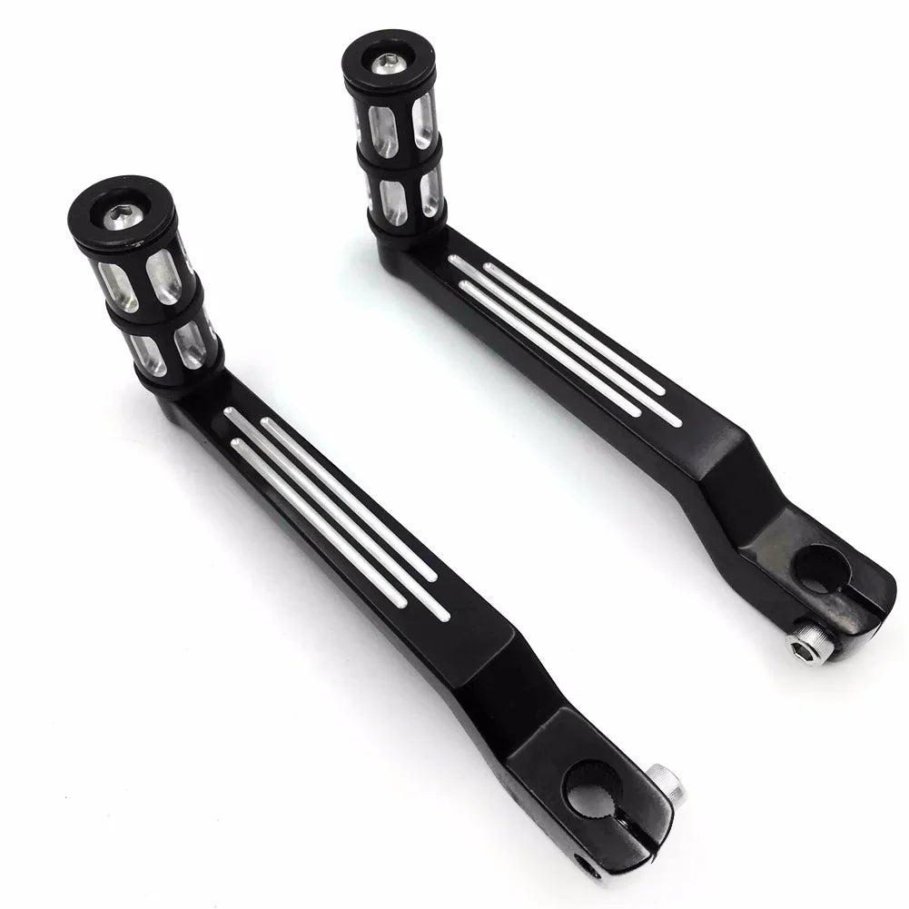 Glide 1988 Pegs Davidson w/ 009C- later Heel and Electra Shifter Aluminum Black For HTT- Shift design Toe Harley Levers