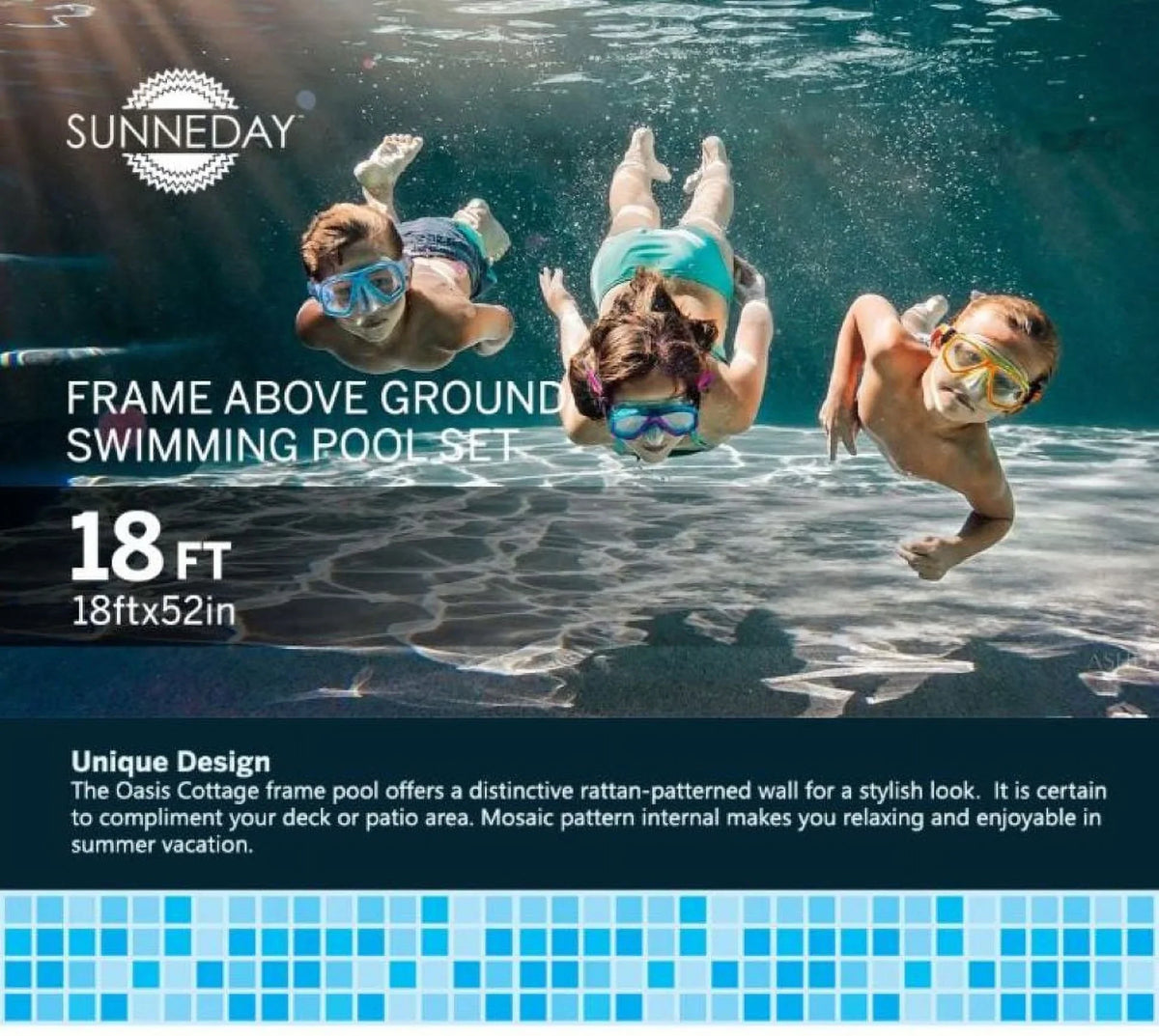 Soft-Sided Round 52 Oasis 24 in. ft. Sunneday Rattan x Pool