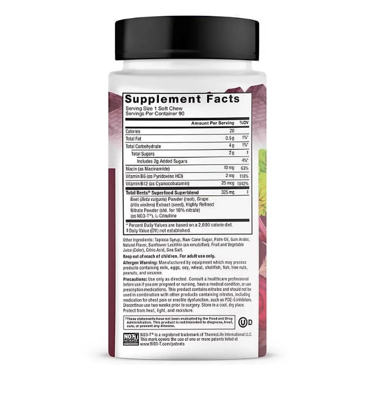 Beet (90 ct.) Beets, Chews, Force Total Superfood Acai Root Factor Soft Berry