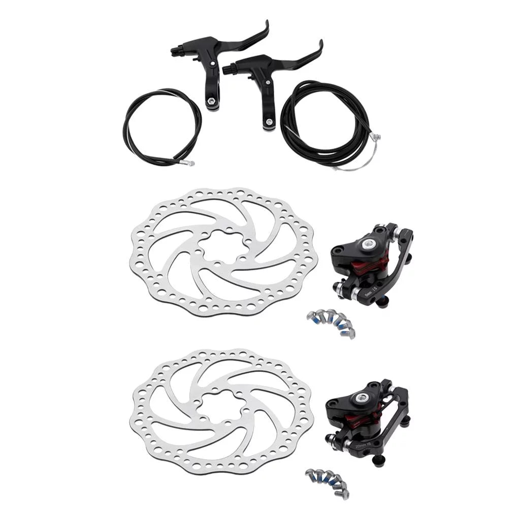 Mechanical Front Bolts Disc Whit And Cable Brake Bike 160mm And Rear