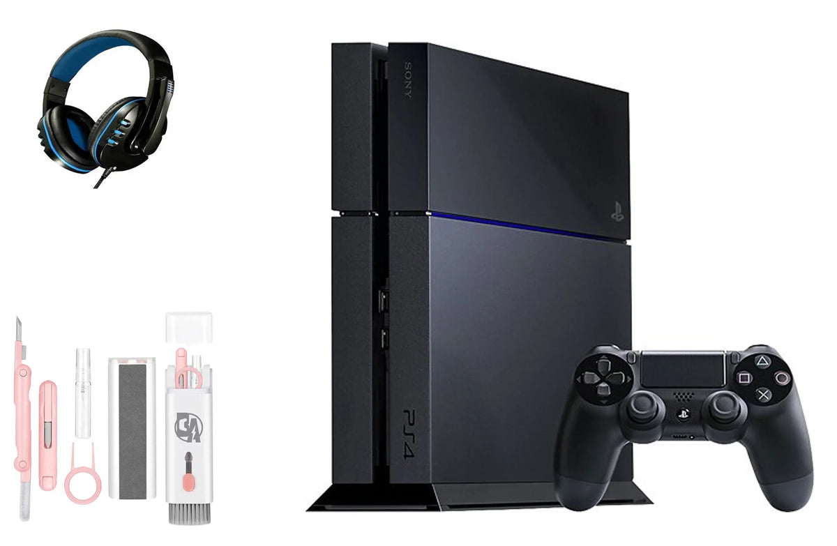 New Console Bundle Black 500GB Headset Cleaning BOLT AXTION Like Kit with 4 PlayStation Gaming