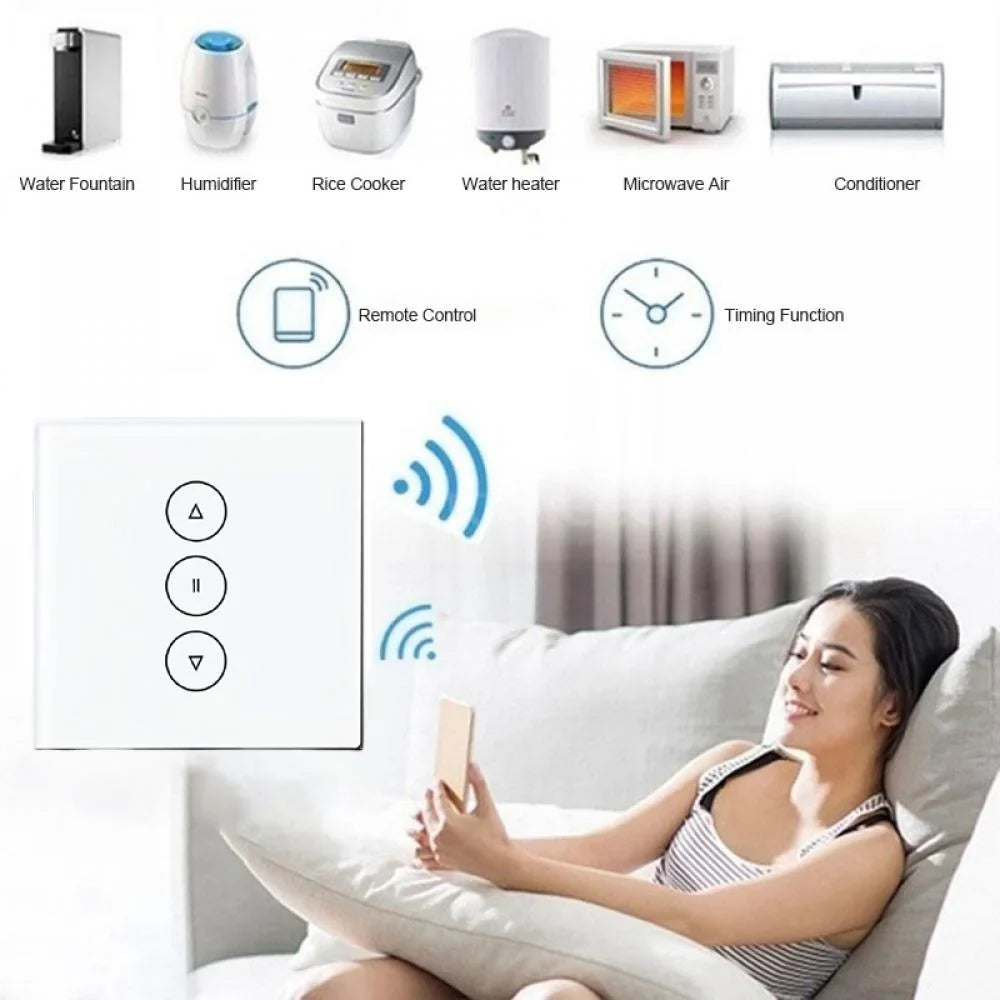 Roller with Motor Curtain Life Switch AUBESS Alexa Assistant controller Tuya Remote WiFi/Zigbee App Blinds Smart Control