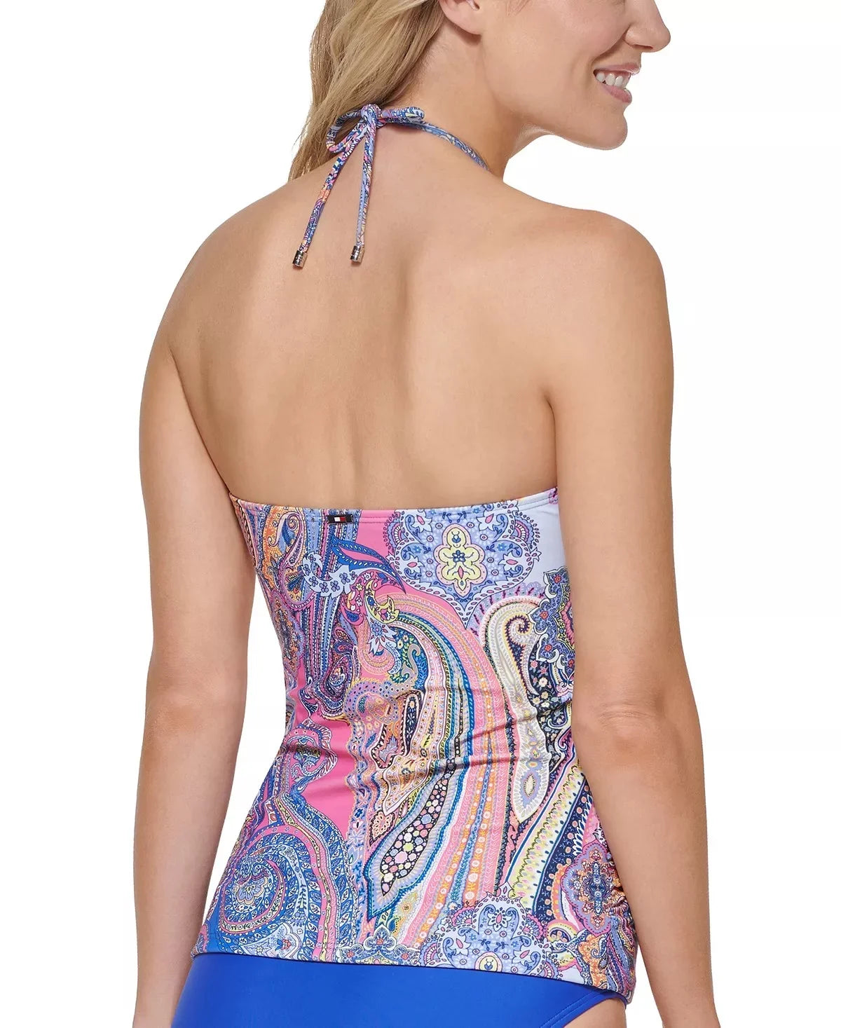 Tankini Medium US Hilfiger Tommy MULTI Printed PROVENCE Top, BLUE JAIPUR PAISLEY