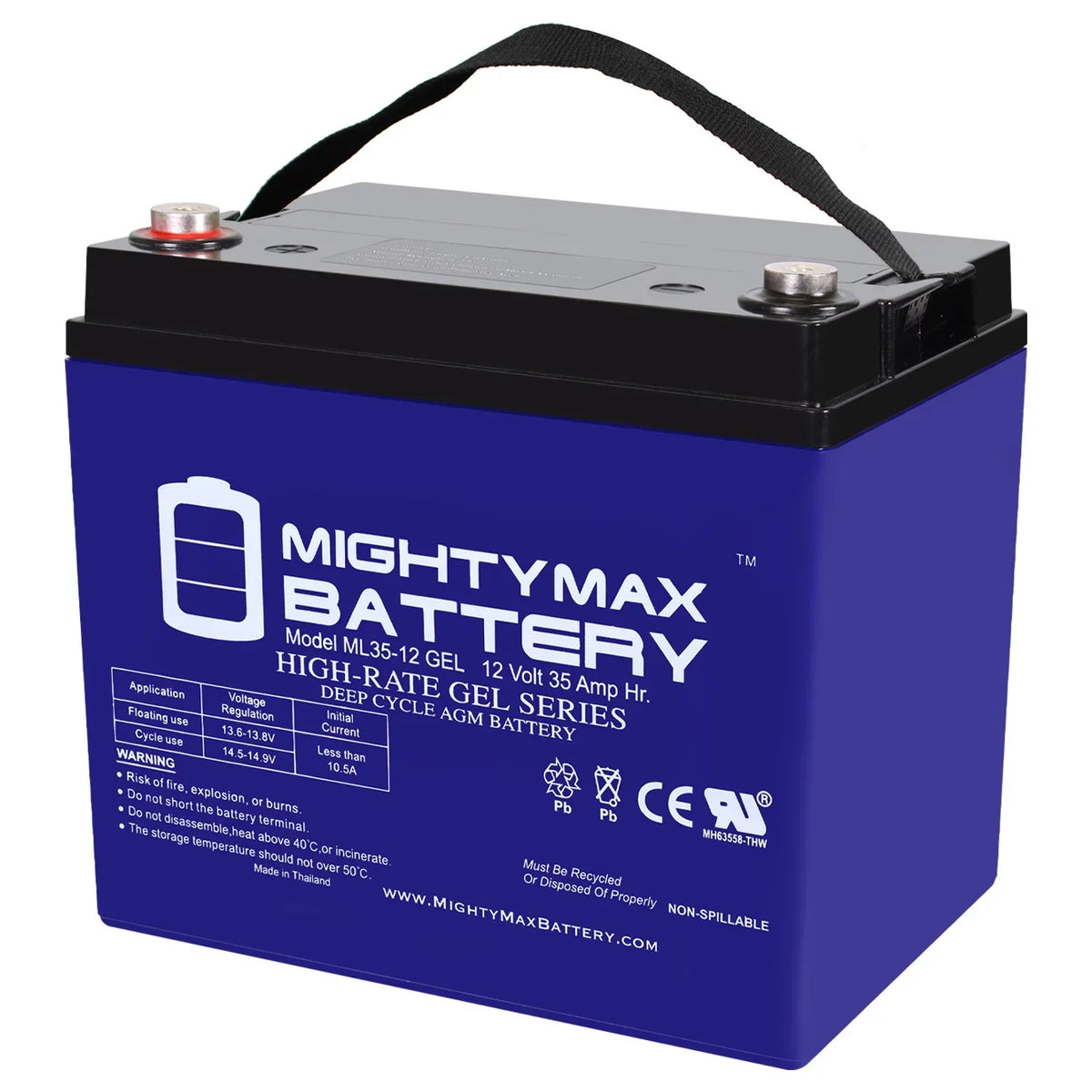 Motor Trolling Replacement GEL Battery 35AH for 12V Pontoon