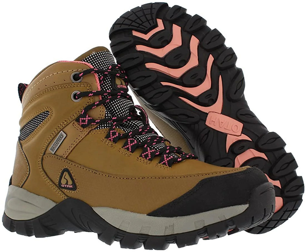 Otah Camel/Pink Womens dimension Forestier Otah Waterproof Boots Color: 8, Hiking Mid-Cut Camel/Pink