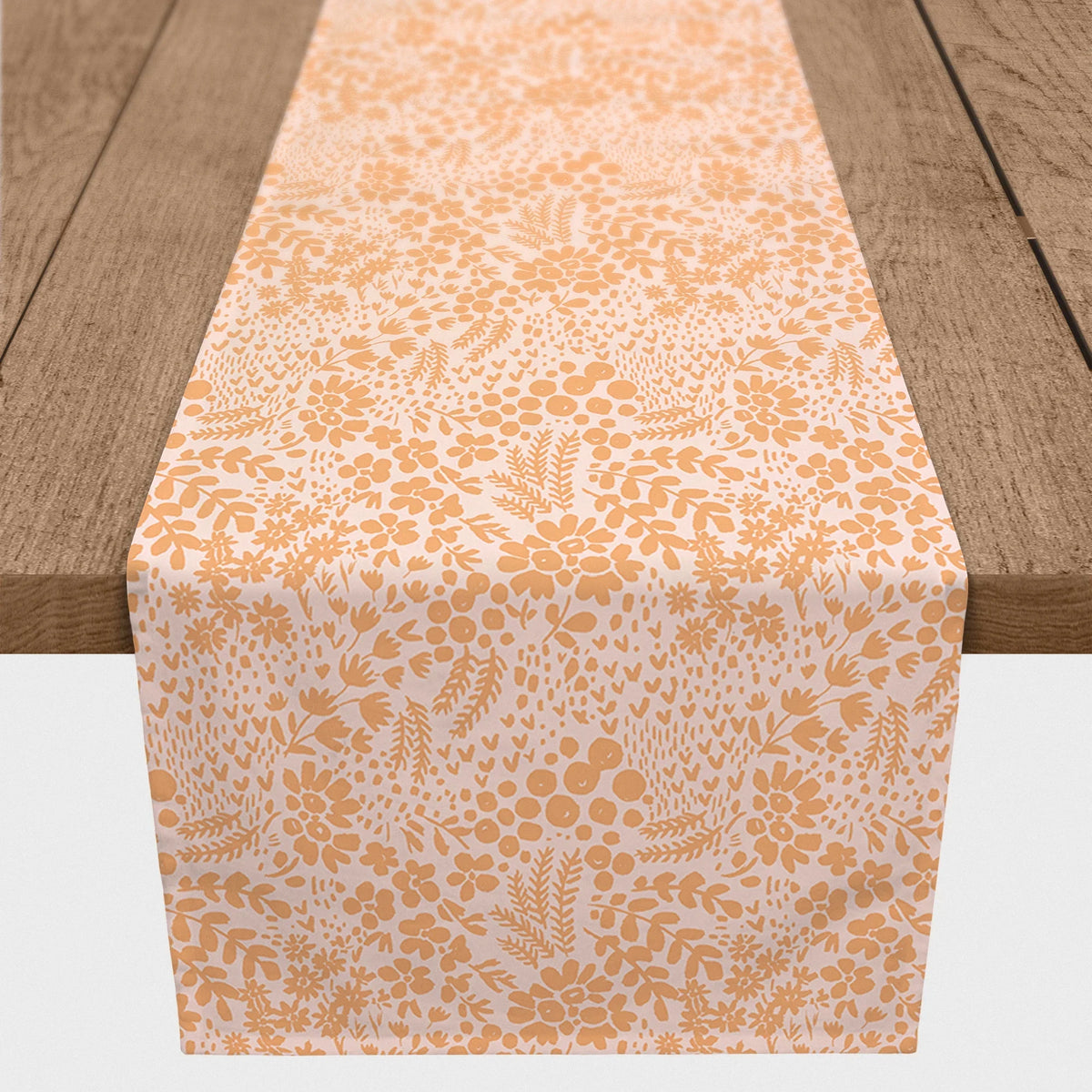 16 Dainty Floral 90 Orange Cotton Table Creative Runner x Products Twill