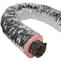 25' QuietFlex Flexible Flex R6 Duct 9"Silver Insulated