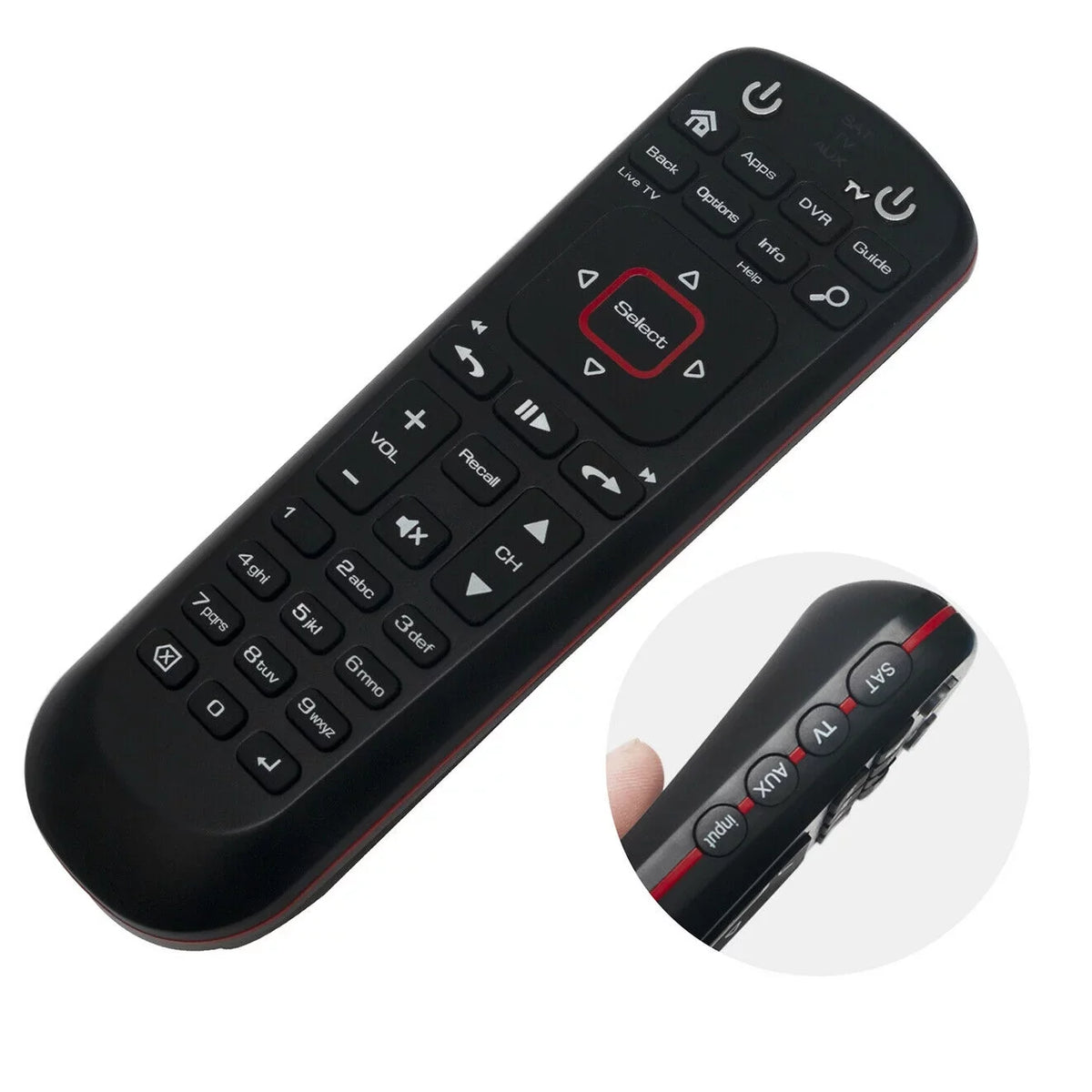 New TV Replaced for Remote Mode AUX Satellite SAT 52.0 Control w Receiver Dish