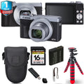 Digital III + Yr 1 G7 Camera Warranty X (Silver) Mark Tripod Canon Spider PowerShot + Case+