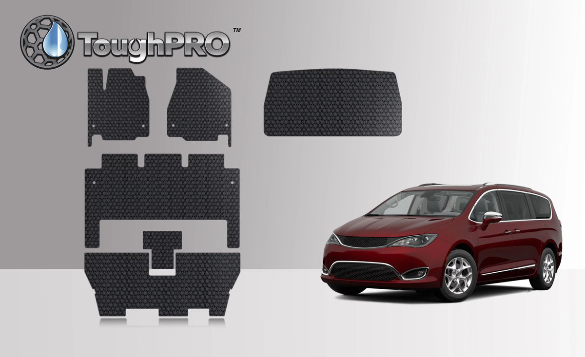 '- CHRYSLER Full Black Cargo - 2017 Heavy Rubber ToughPRO - All - Set - Mats Duty Pacifica with Weather
