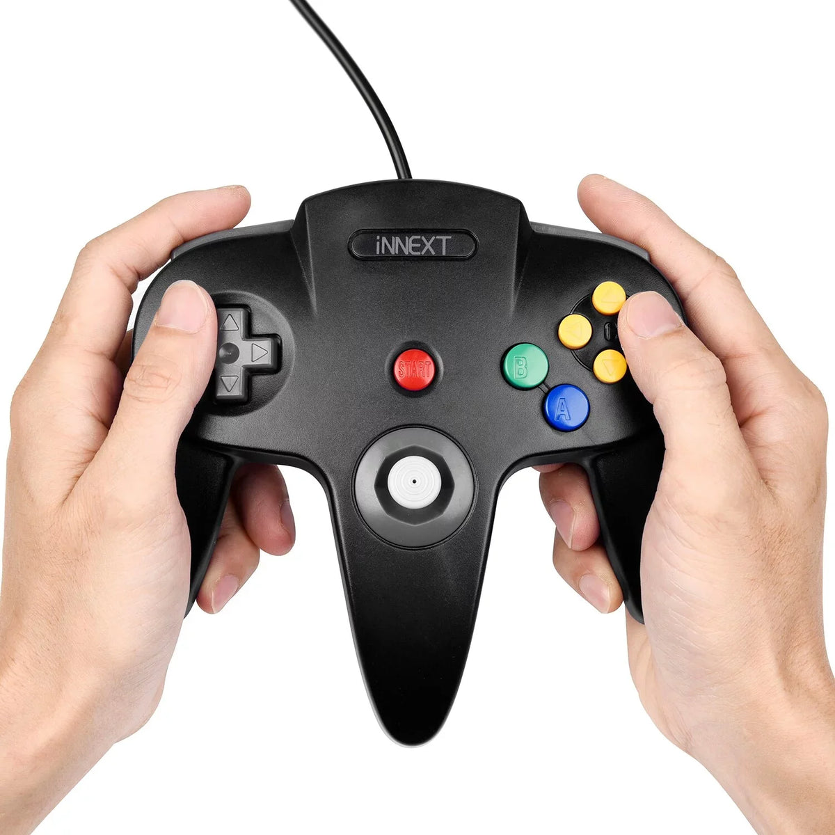 Ultra for N64 Video 2 N64 System Classic Joystick 64 Game 64-bit iNNEXT (Black) Game pad N64 Pack Console Controller, Wired