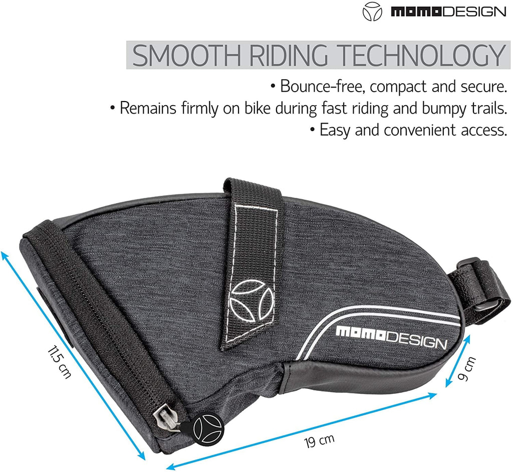 & MOMODESIGN Light Reflective Weather Safe Bike Design Capacity Led Bag for L Saddle Perfect Tail 1.2 Storage of