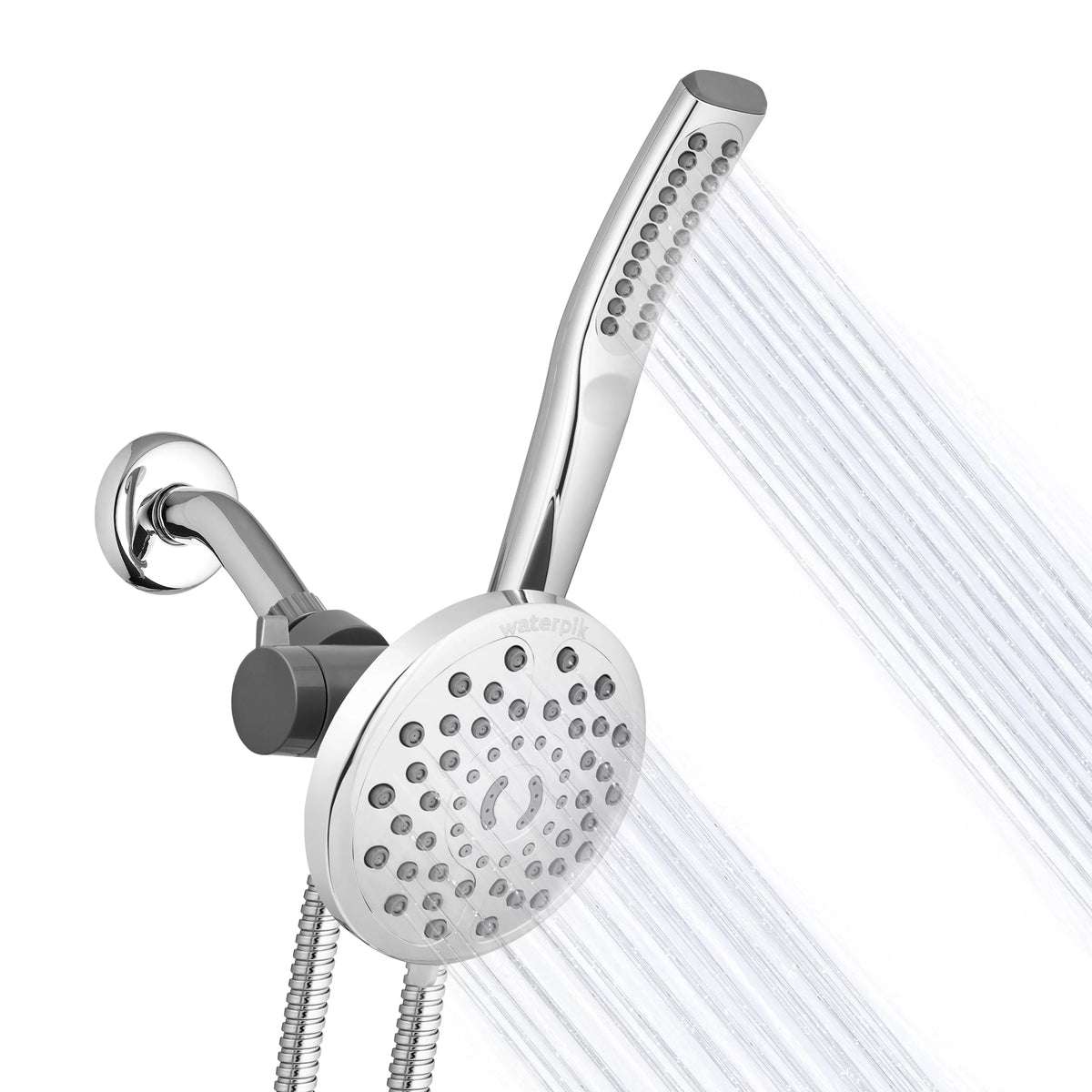 PowerWand Shower Spa PowerPulse Chrome, Combo Waterpik with Massage, XIB-633E-SBX-183ME