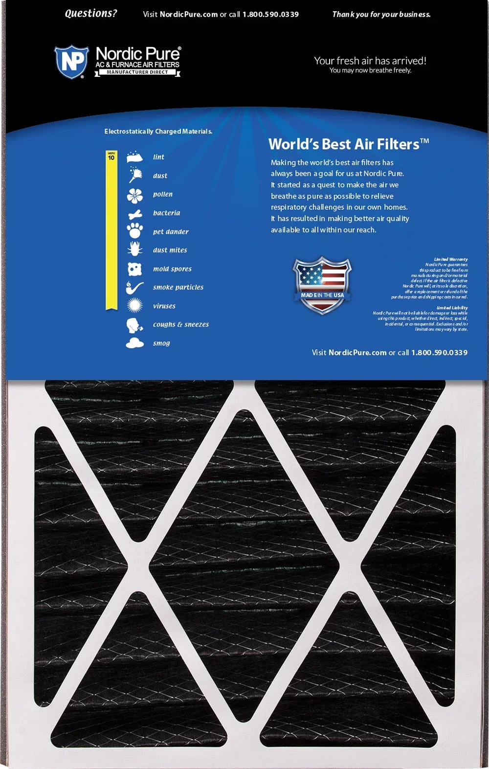 Plus MERV Air 4 Pack AC 16x25x5 Carbon Replacement 10 7/8) Filter (4 Bear