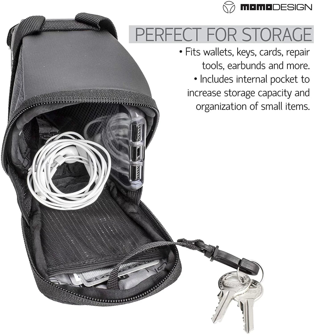 & MOMODESIGN Light Reflective Weather Safe Bike Design Capacity Led Bag for L Saddle Perfect Tail 1.2 Storage of