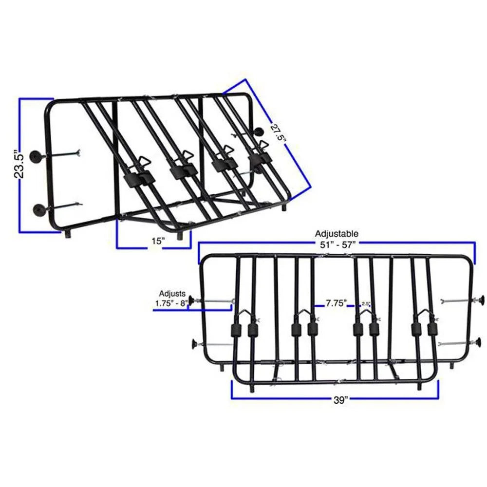 '- 4-Bike Rack Ramps Titan Truck Bike Bed