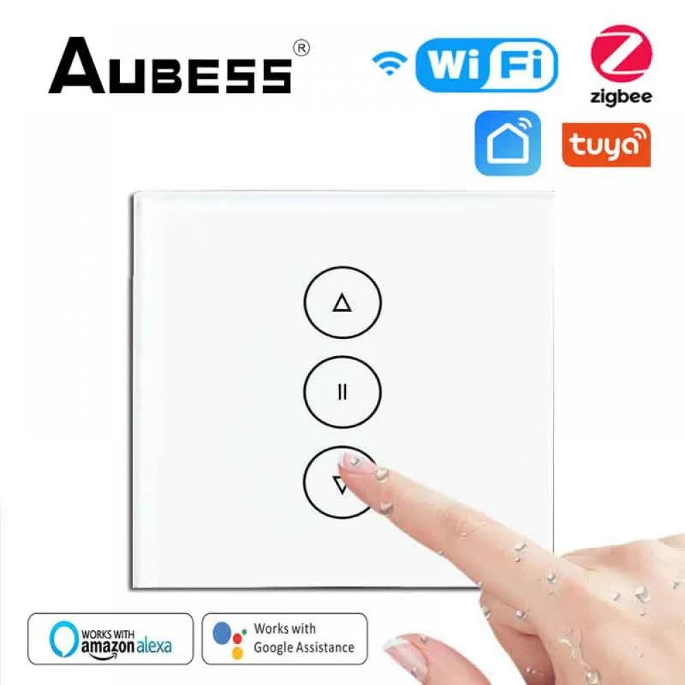 Roller with Motor Curtain Life Switch AUBESS Alexa Assistant controller Tuya Remote WiFi/Zigbee App Blinds Smart Control