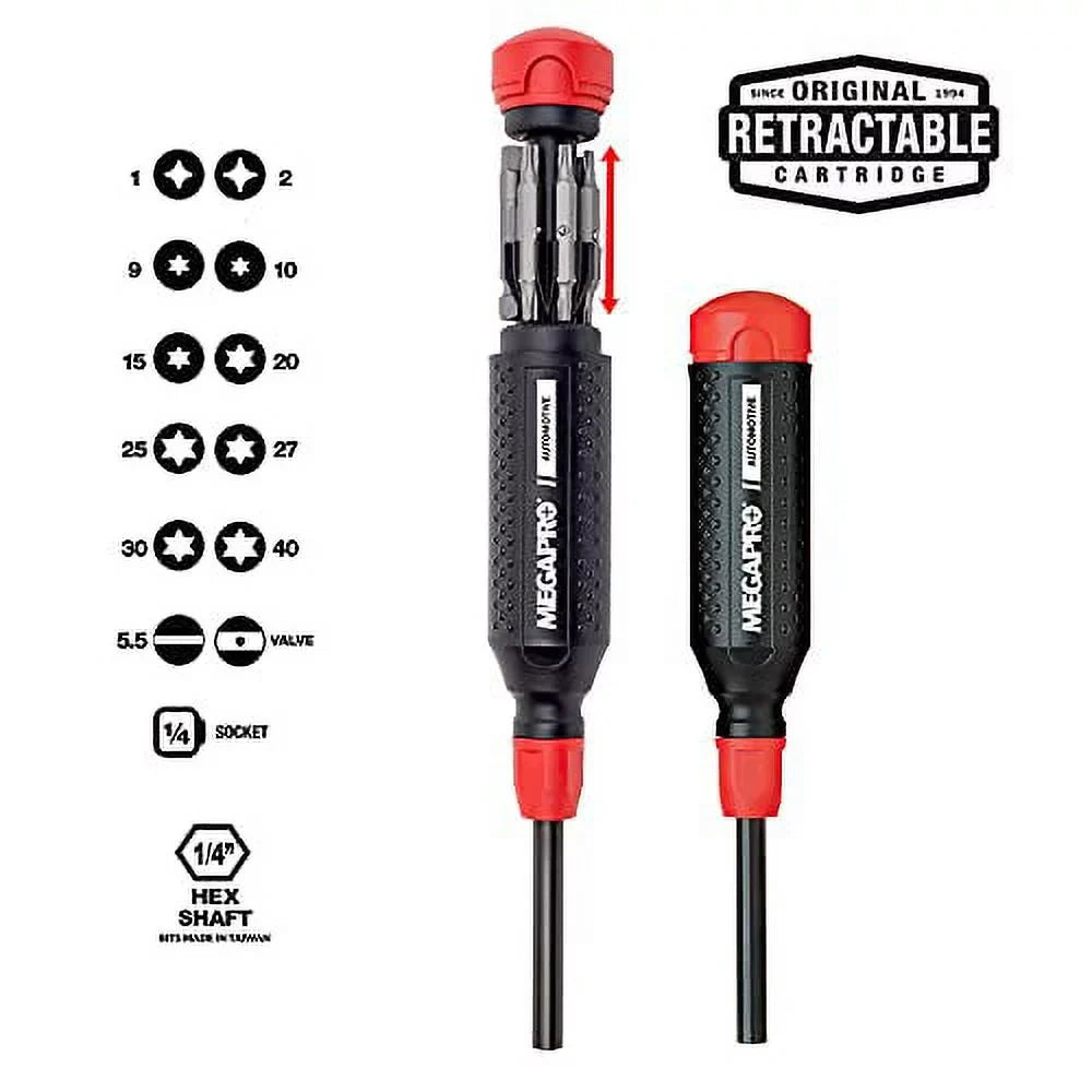 6 Megapro NumBits Screwdriver, Multi-Bit 151AUTO-B
