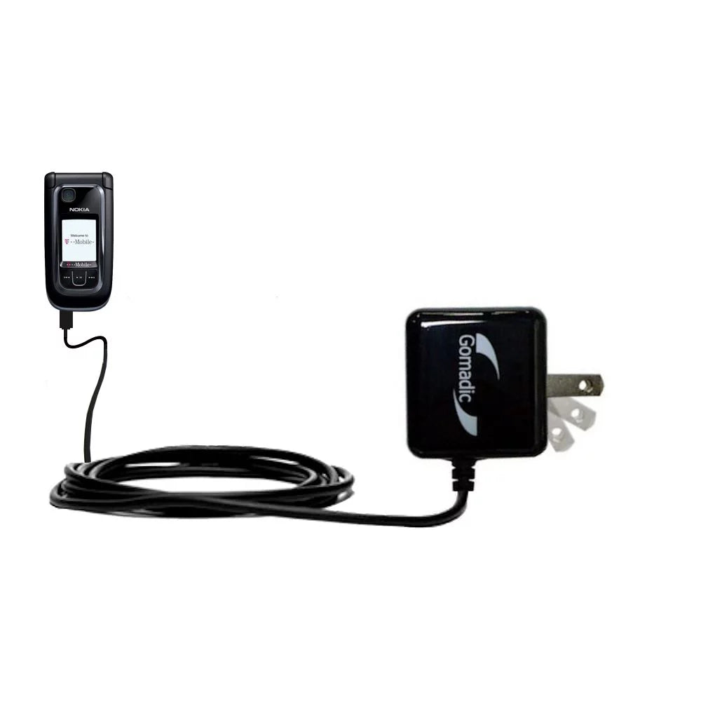 design 6265i Compact suitable for a Charger foldable with 6282 AC Gomadic power Intelligent the - - output Nokia 6263 plug Wall Home convenient, High