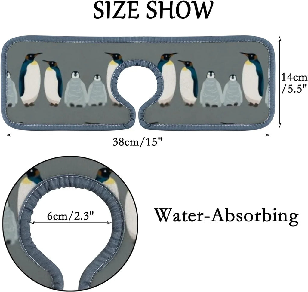 Bird Catcher, Mat, Sink Splash Sink Kitchen Countertop Washable Bath Absorbent Mats Drying Drip Microfiber GZHJMY Guard for Faucet Penguin Sea 3PCS Kitchen