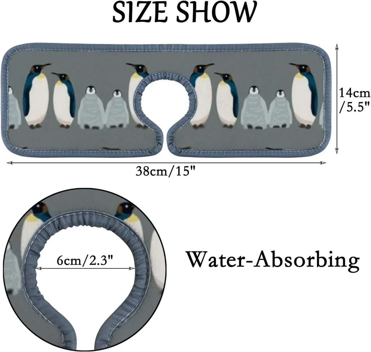 Bird Catcher, Mat, Sink Splash Sink Kitchen Countertop Washable Bath Absorbent Mats Drying Drip Microfiber GZHJMY Guard for Faucet Penguin Sea 3PCS Kitchen