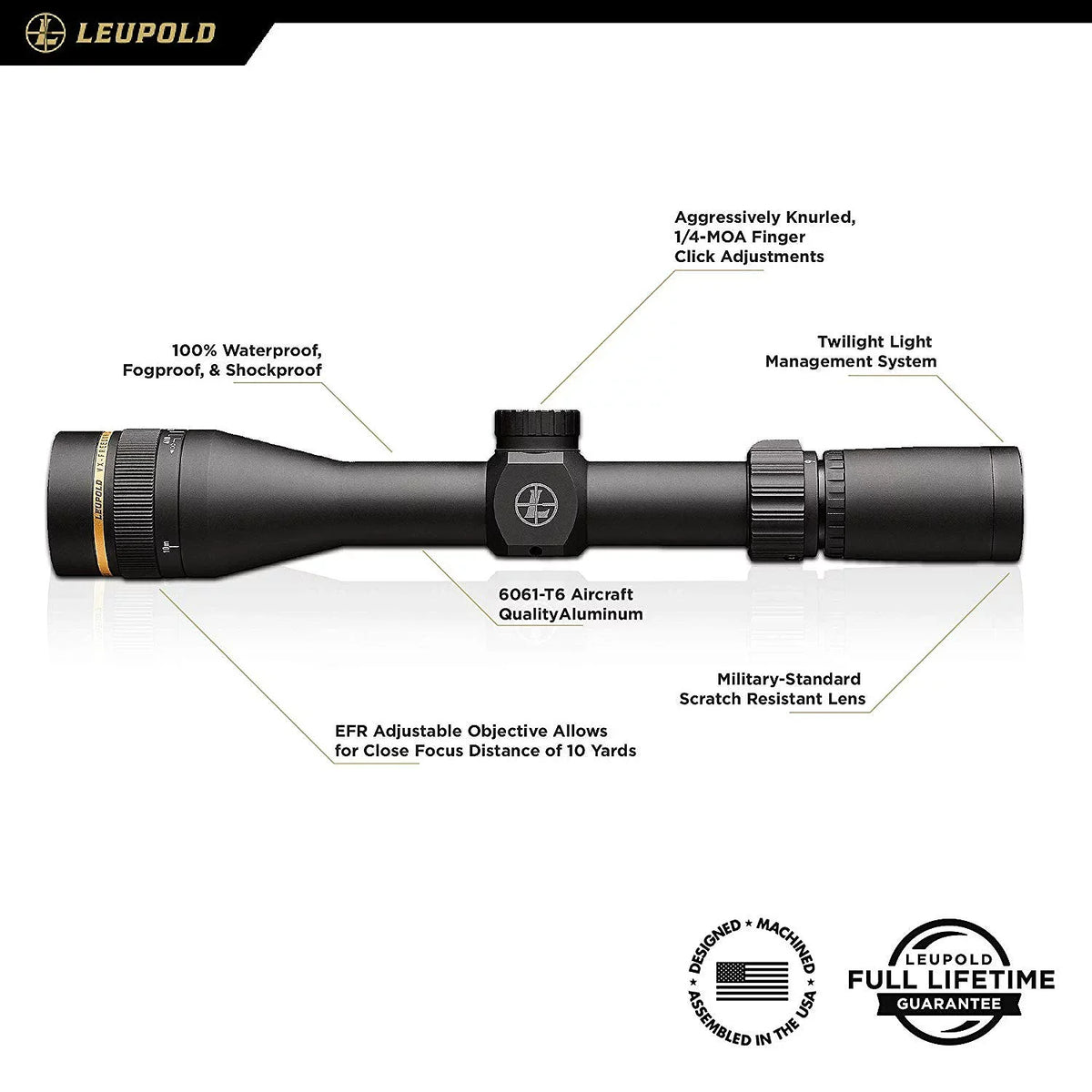 (175075) Leupold 3-9x33mm (1 EFR LEUPOLD Duplex inch) Fine VX-Freedom Matte