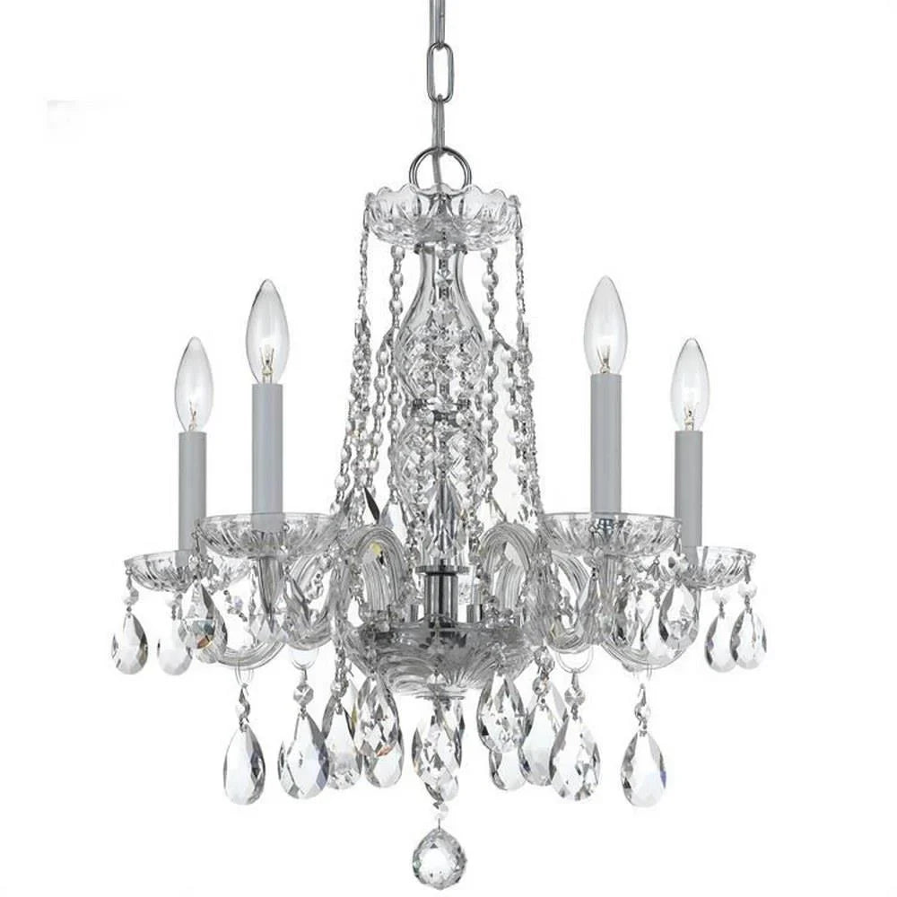 design Mini 18 By Type-Polished Bailey Wide Five Finish Light inches High-Swarovski Chandelier in Spectra inches 20 Crystal Classic Chrome Crystal