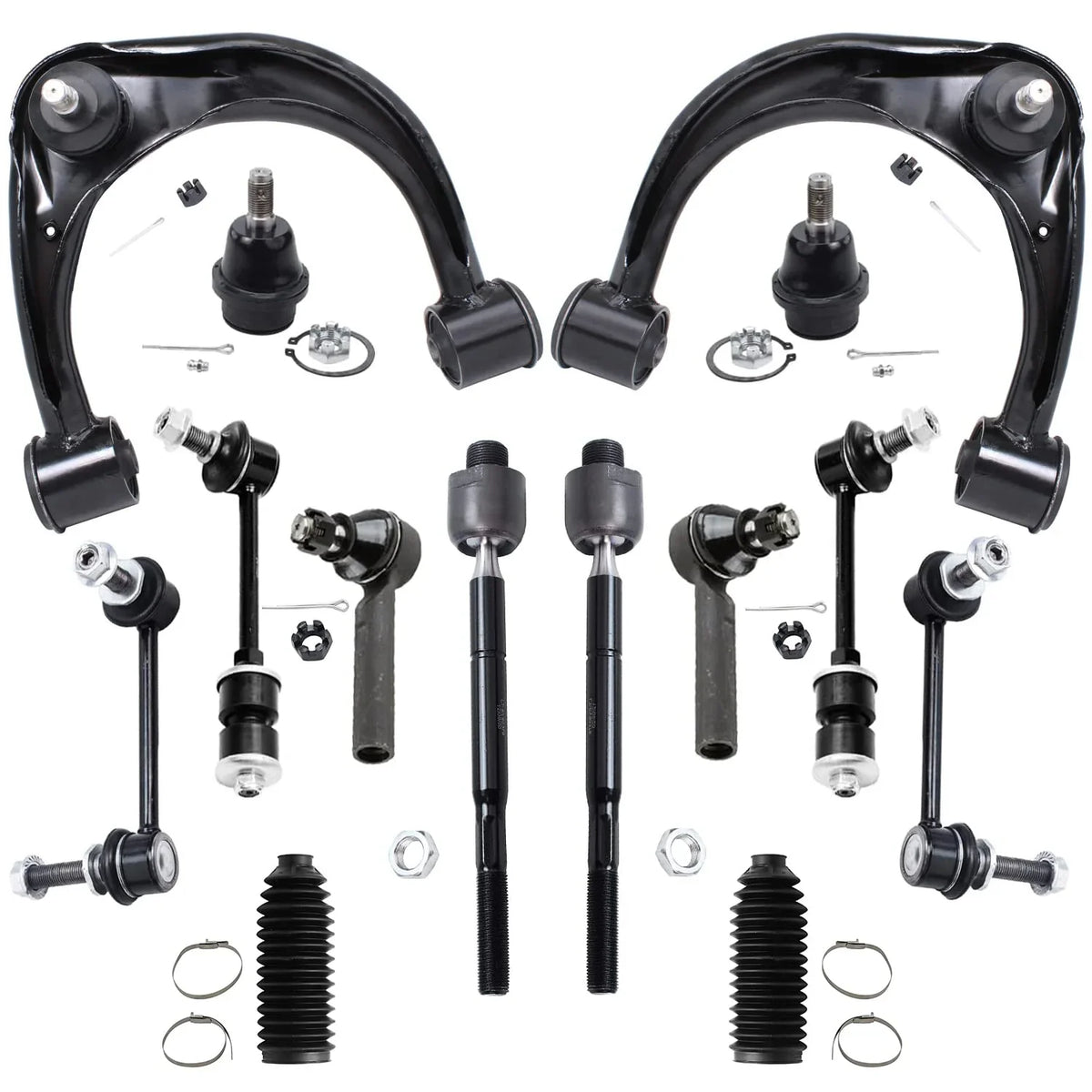 2 Arms 2003-2009 Bars, Upper Kit Toyota Cruiser, Replacement 14pc 2 Sway Tie 4 4 Control Joints, Rods, Suspension w/Ball Axle 2007-2009 Boots, FJ Ball 2 - Detroit Joints, Lower for 4Runner,
