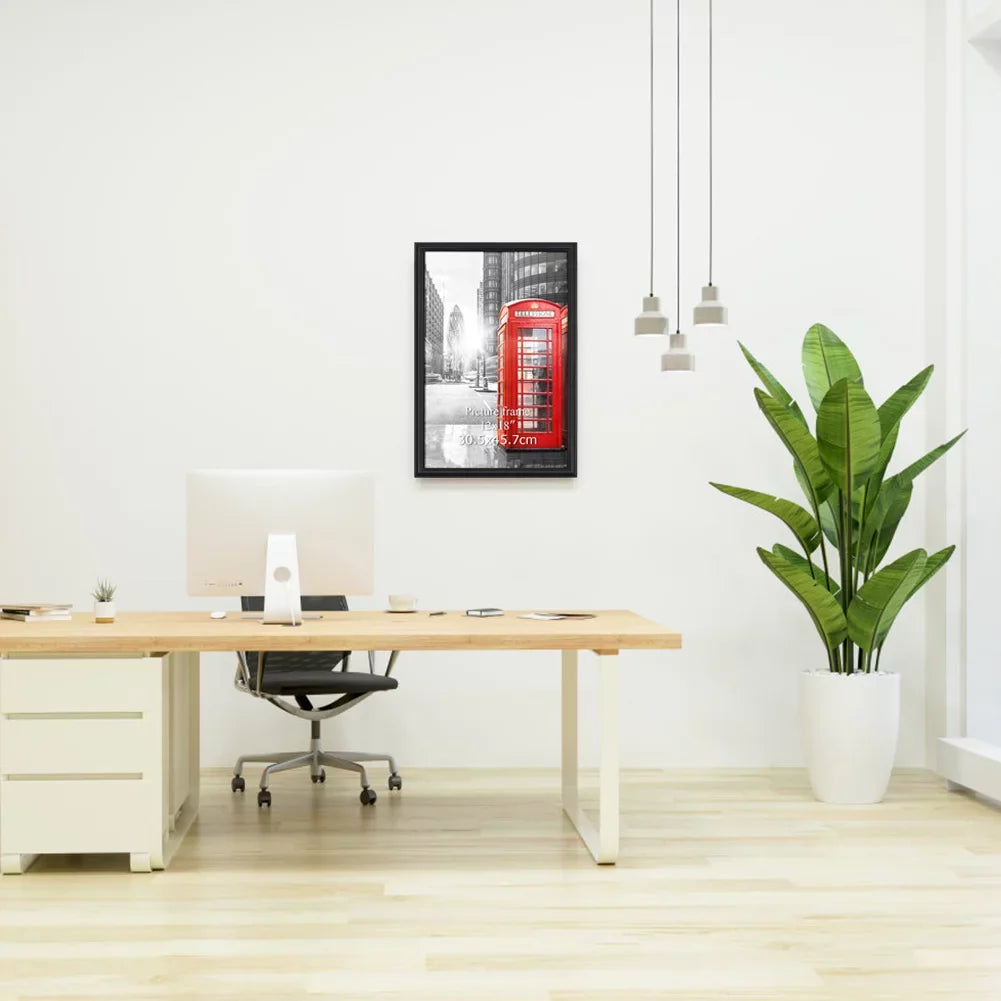4 18 Poster, x Modern Frame Wall 12 Pack Black Frames, for Gallery Photo 12x18 Picture Poster