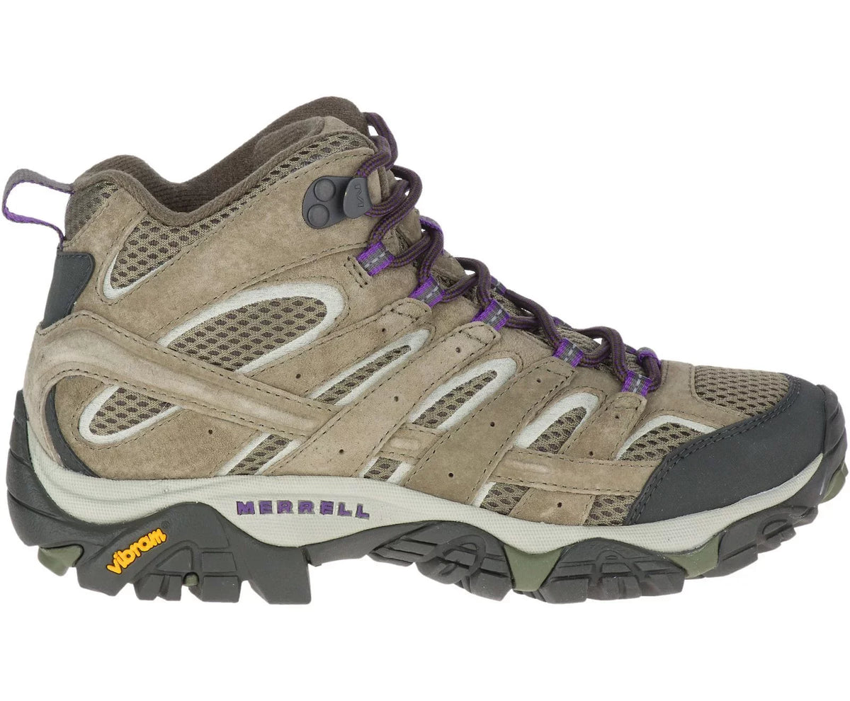 Wide Ventilator Moab Women's Merrell Hiking 9 Mid Shoes, Olive, 2 dimension