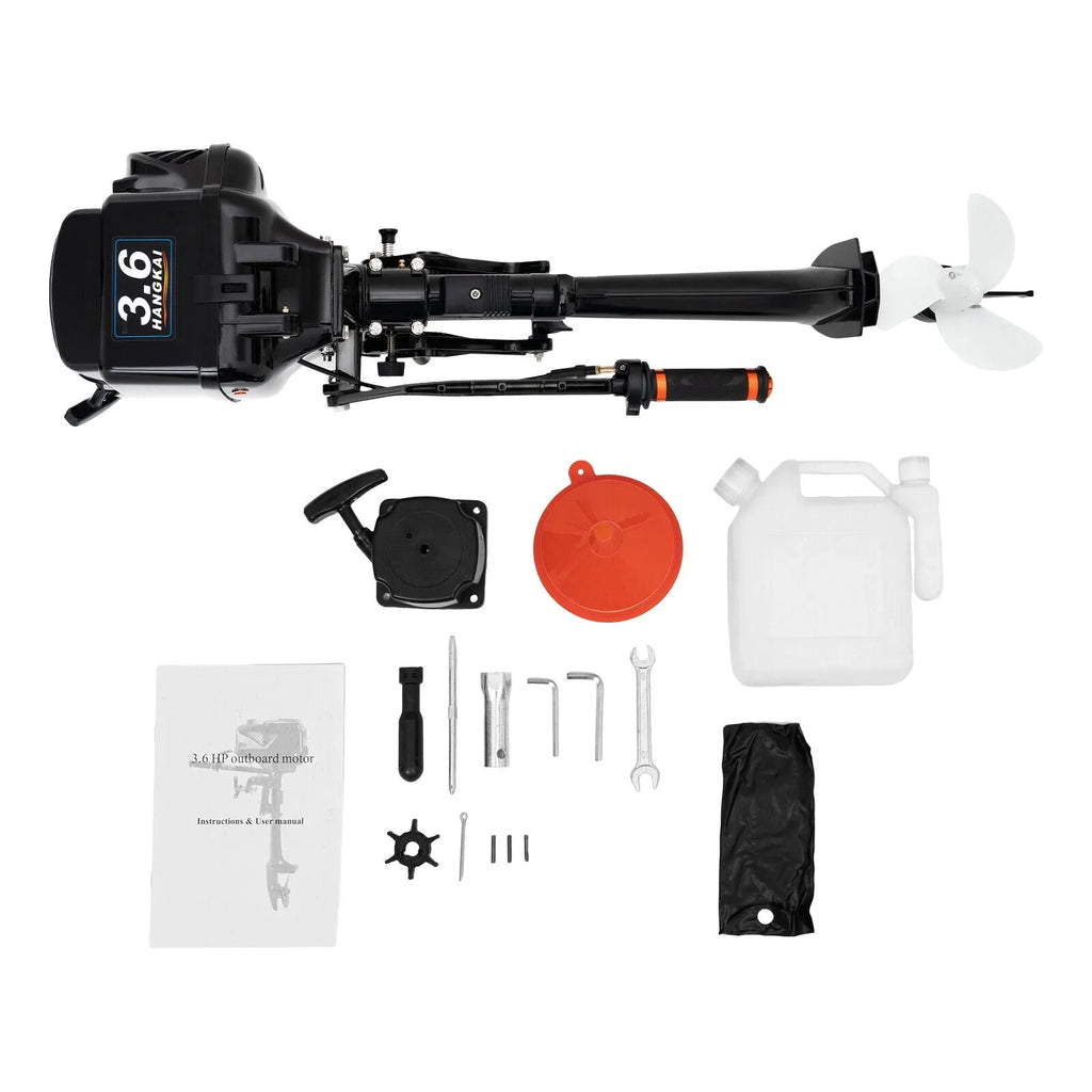 Boat liquid HP Motor Stroke Outboard Outboard Motor Engine 3.6 2 Cooling Boat 90cm/35.4in HANGKAI Fishing CDI