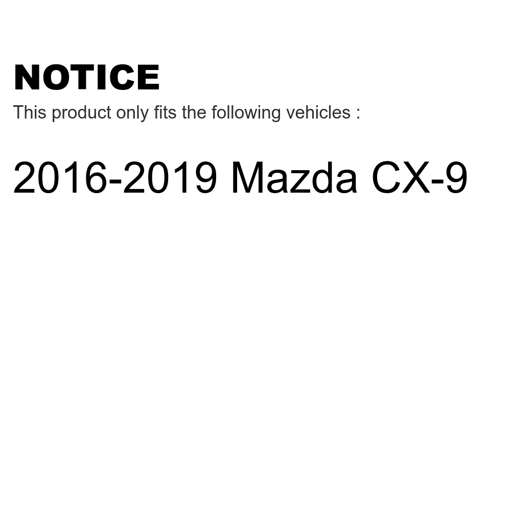 Pads 2016-2022 Mazda KSM-100493 For Semi-Metallic Brake Rear Front CX-9 Kit