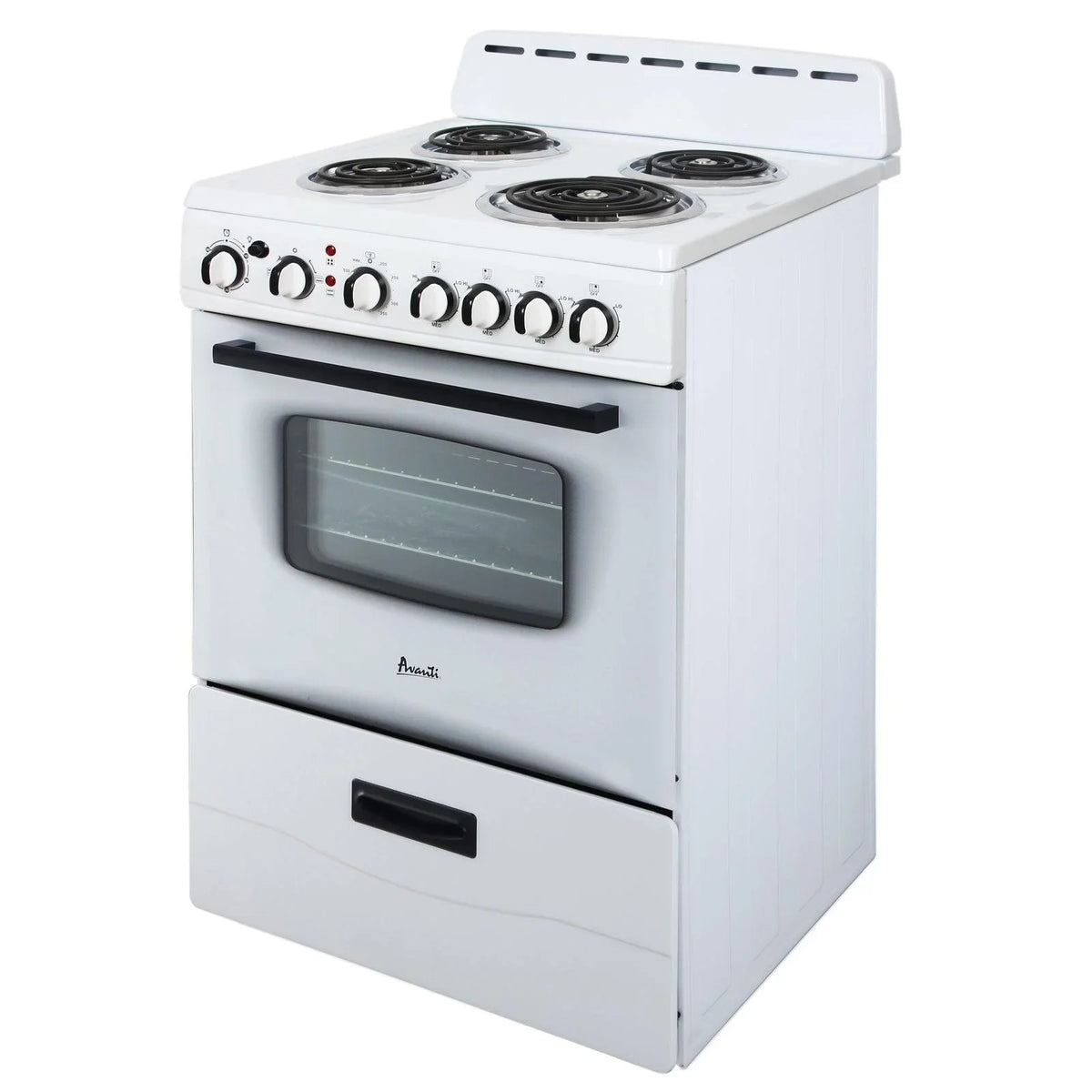 Inch - ERU240P0W Avanti Freestanding 24 Electric Range White