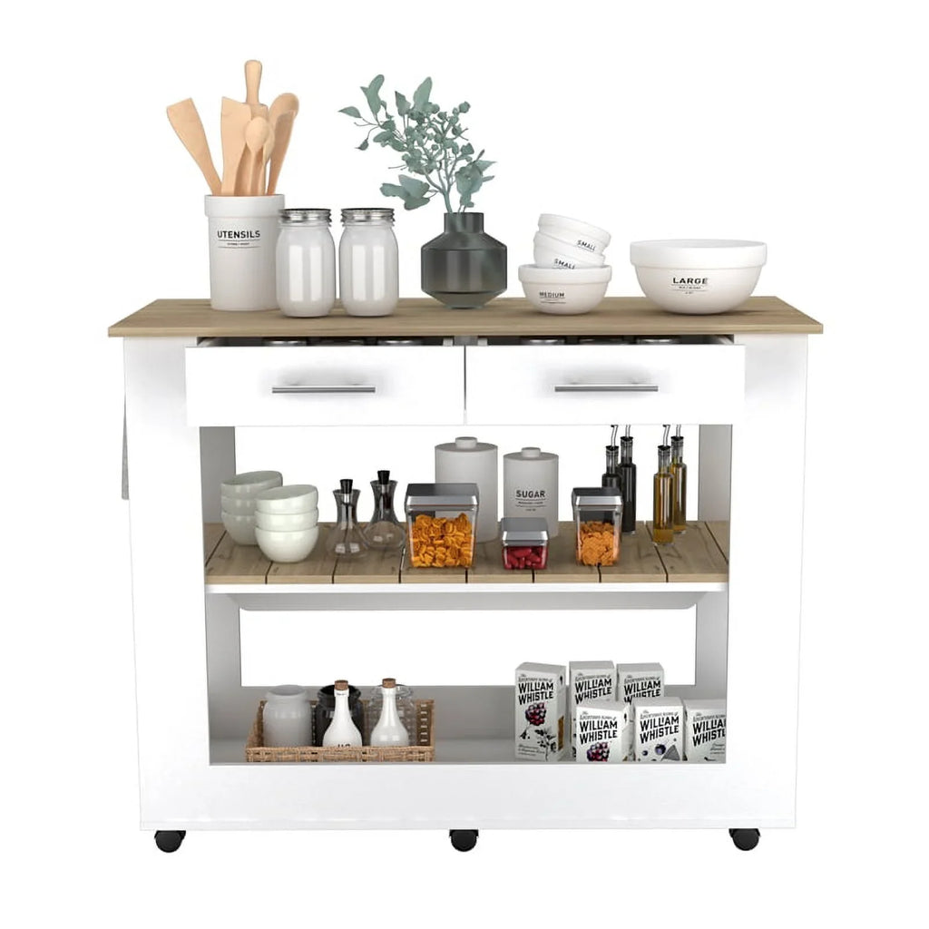 Square Home Island Utility with Wood and Set Kitchen 2-Piece Sink