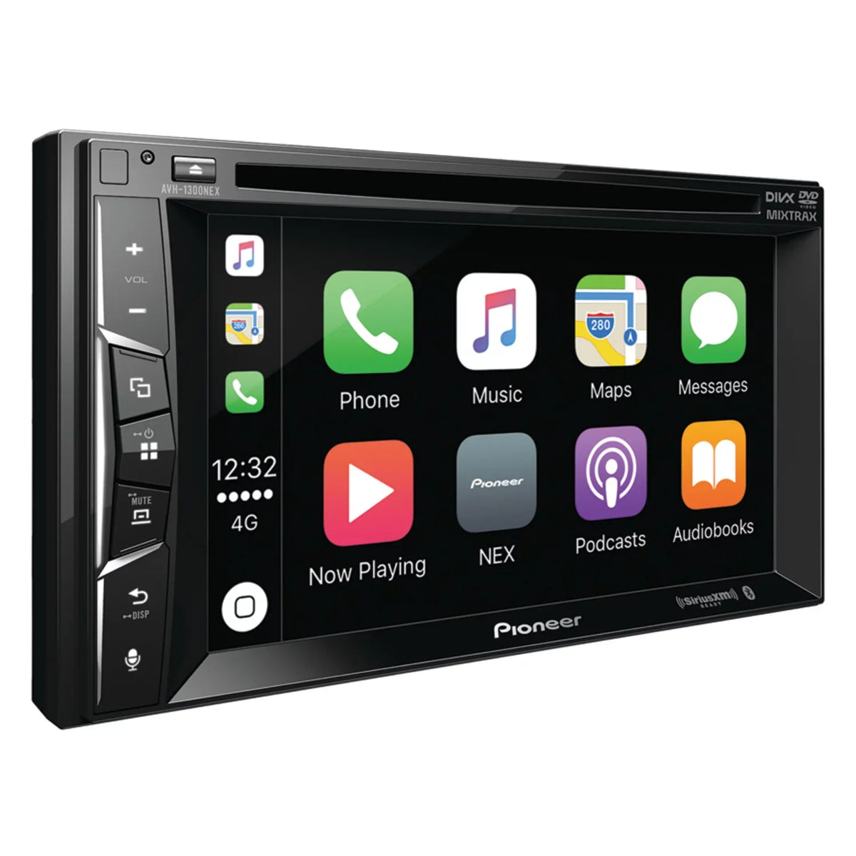 Ready CarPlay, Double-DIN SiriusXM NEX Pioneer FLAC DVD Audio and with Bluetooth, In-Dash Receiver 6.2" AVH-1300NEX