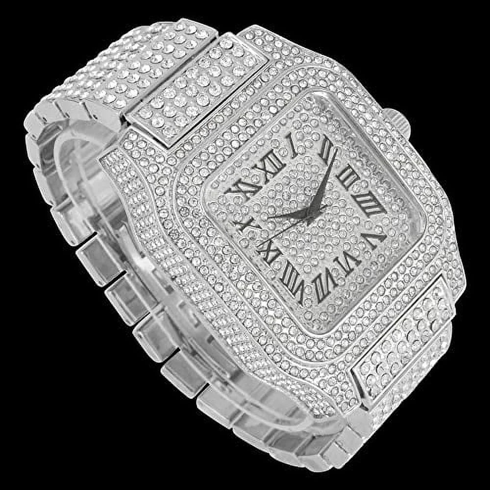 Black You Iced Bling-ed Biggie Hop in Will (Silver Watch Crystal Square R#) Hypnotize - a Charles Out 0513Sq Raymond Watch Out Hip