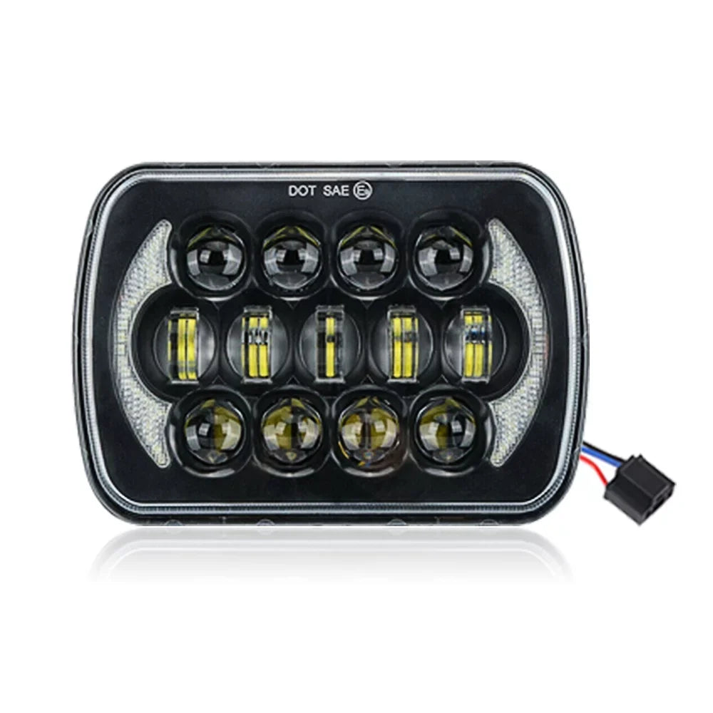 Hi 5x7" XJ For LED Beam Jeep Pair Lo Chevrolet DRL 7x6" 400W Headlight Cherokee