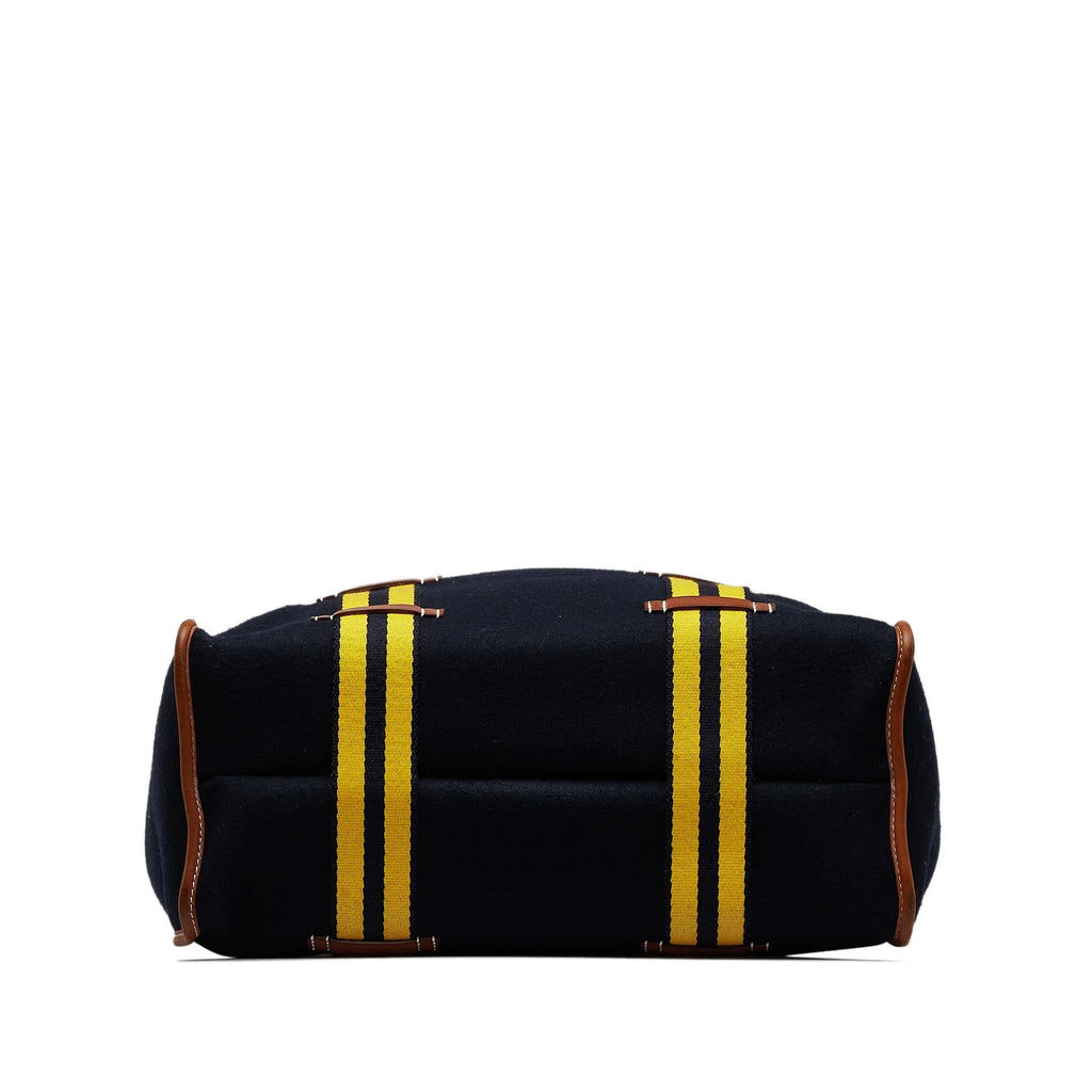 (Good) Bag Cabas Hermès Tote Wool Unisex Fabric Camail Pre-Owned Authenticated Blue