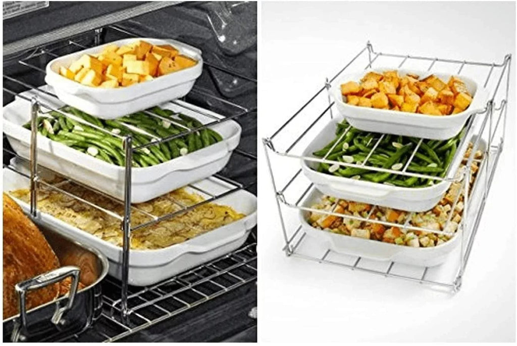 Roasting & & Turkey (1) Lifter Space Turkey Includes Rack Roasting Saving Multiple Rack And Baking Rack Oven Lifter 3-Tier KOVOT Oven Tasks | Collapsible Oven (1) Rack For |