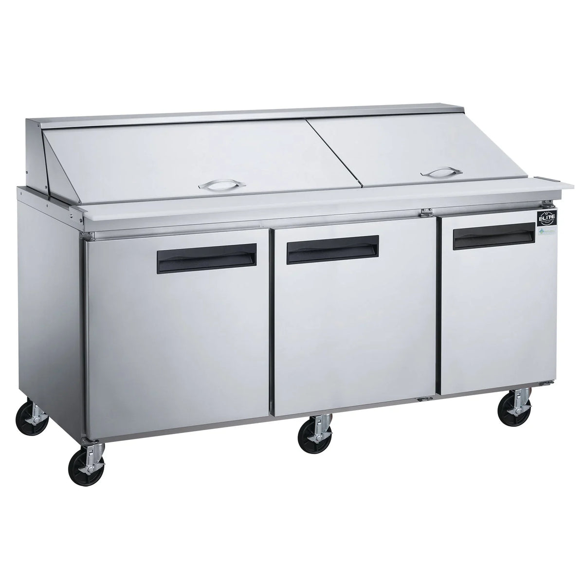 Sandwich Prep cu. in. Three Top 72 Commercial Table Refrigerator Door/Mega ft. 17.58