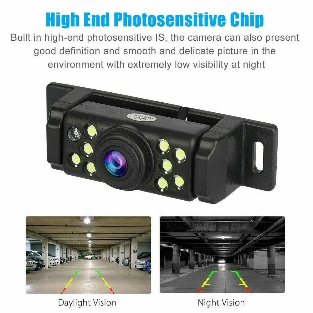 Monitor Rear Wireless Camera Backup + Vision View System Car 5" Mirror Night HD