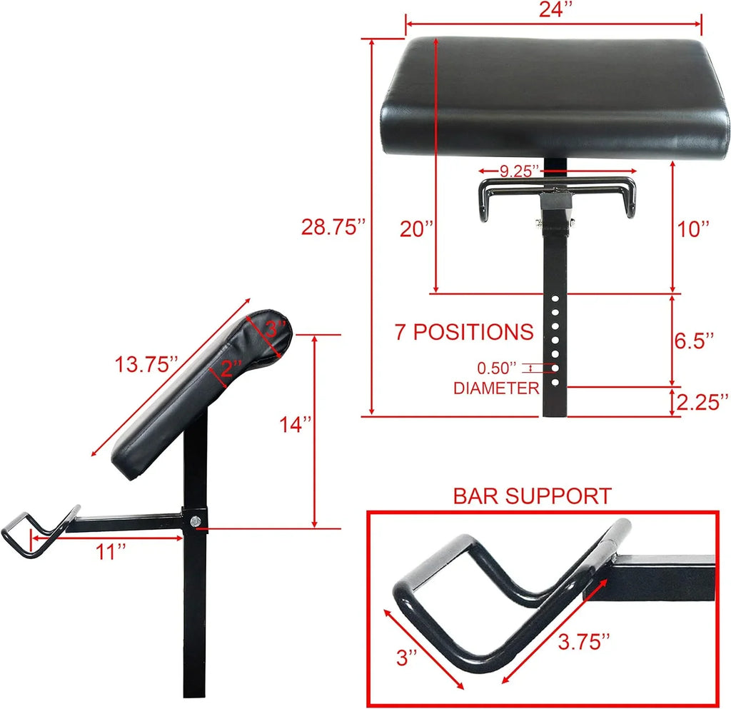 For W/Benches Curl EX-2 Only Attachment Use Bench Preacher