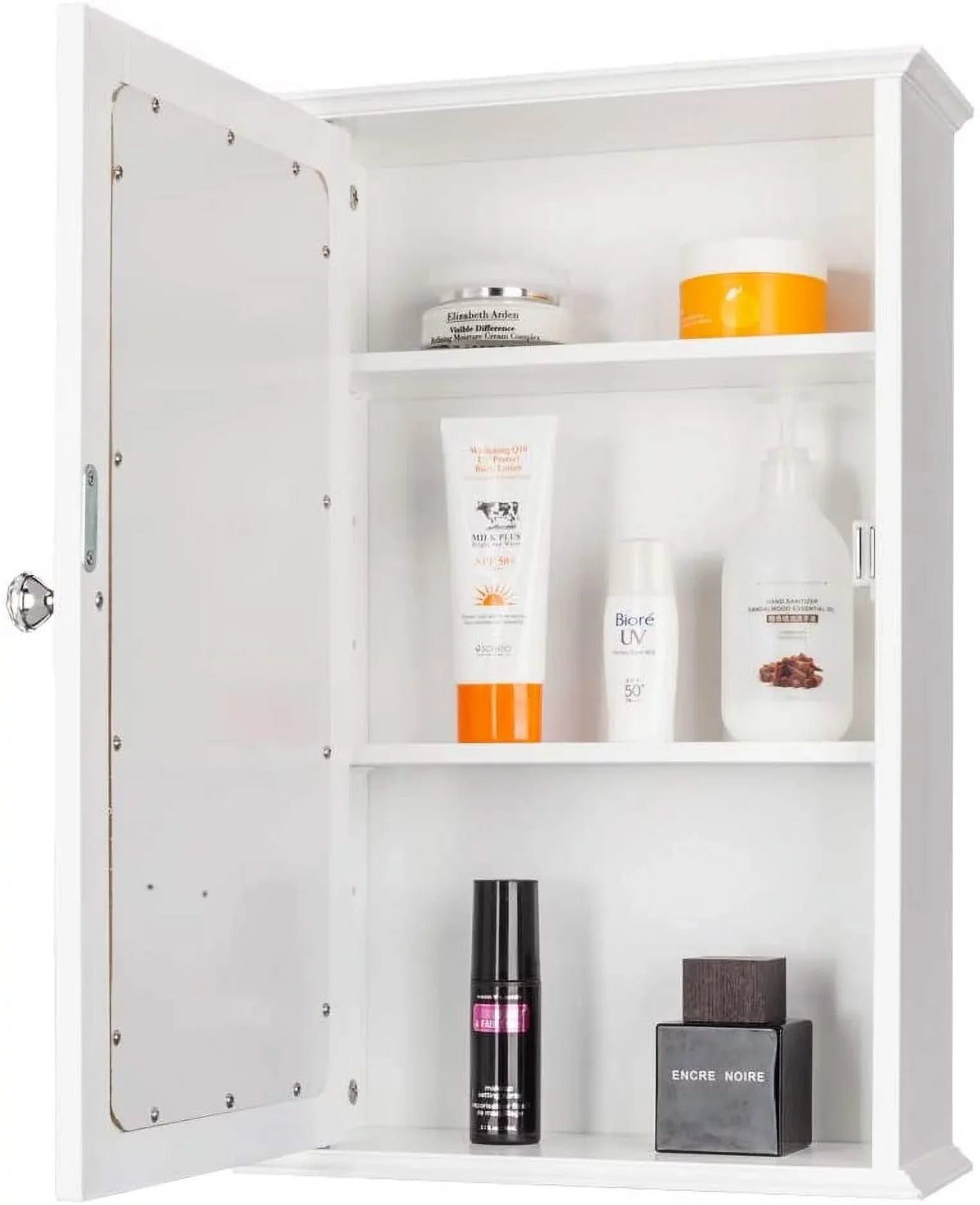 Organizer Bathroom Storage Door 2 White Single Wall Adjustable Mount BSL Cabinet with and Medicine Shelves Cabinet Mirrored