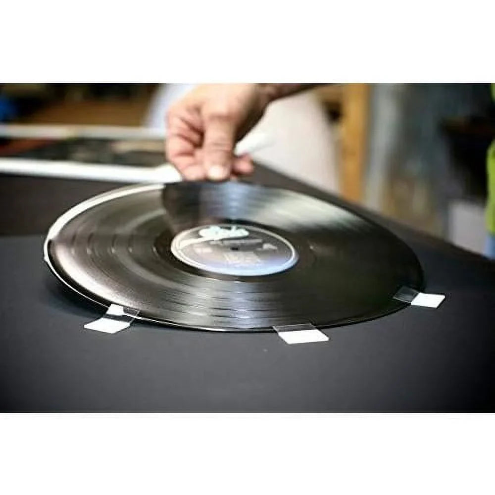 (Brushed Vinyl Silver LP Frame Frame) Disc / 12" Black Matting Picture Record Display