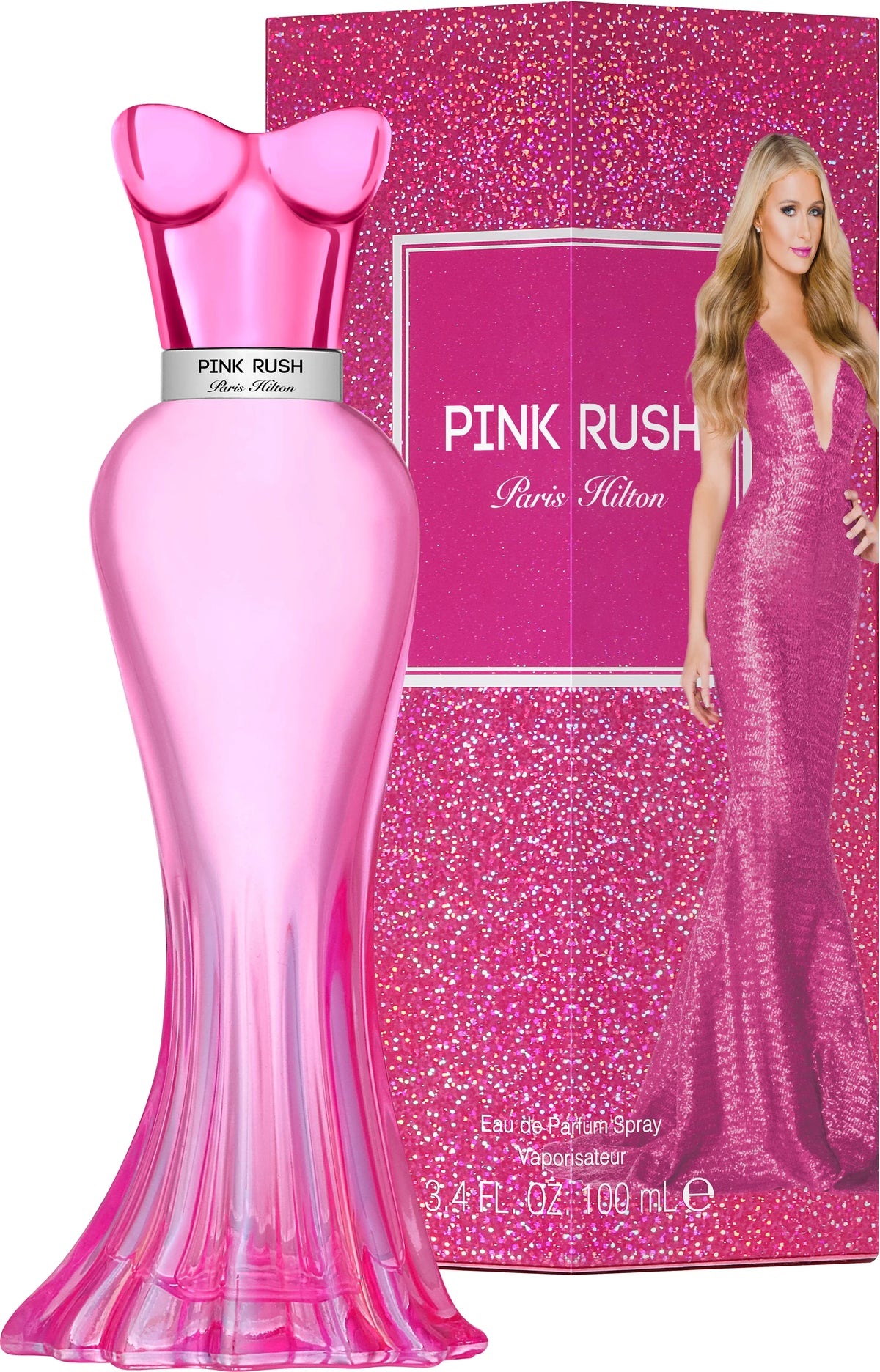 De Women PINK Eau - Pack Spray Parfum Hilton RUSH Paris 2 oz 3.4