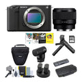 Alpha ZV-E1 Kit and Grip, 50mm Camera Mic (Black) with Mirrorless Lens,