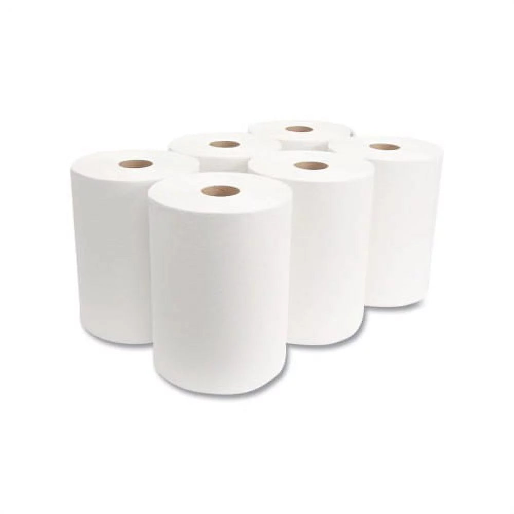 10" MORCON TISSUE 10 Towels Roll 6 x 1-Ply, Rolls/Carton White, Inch 800 ft,