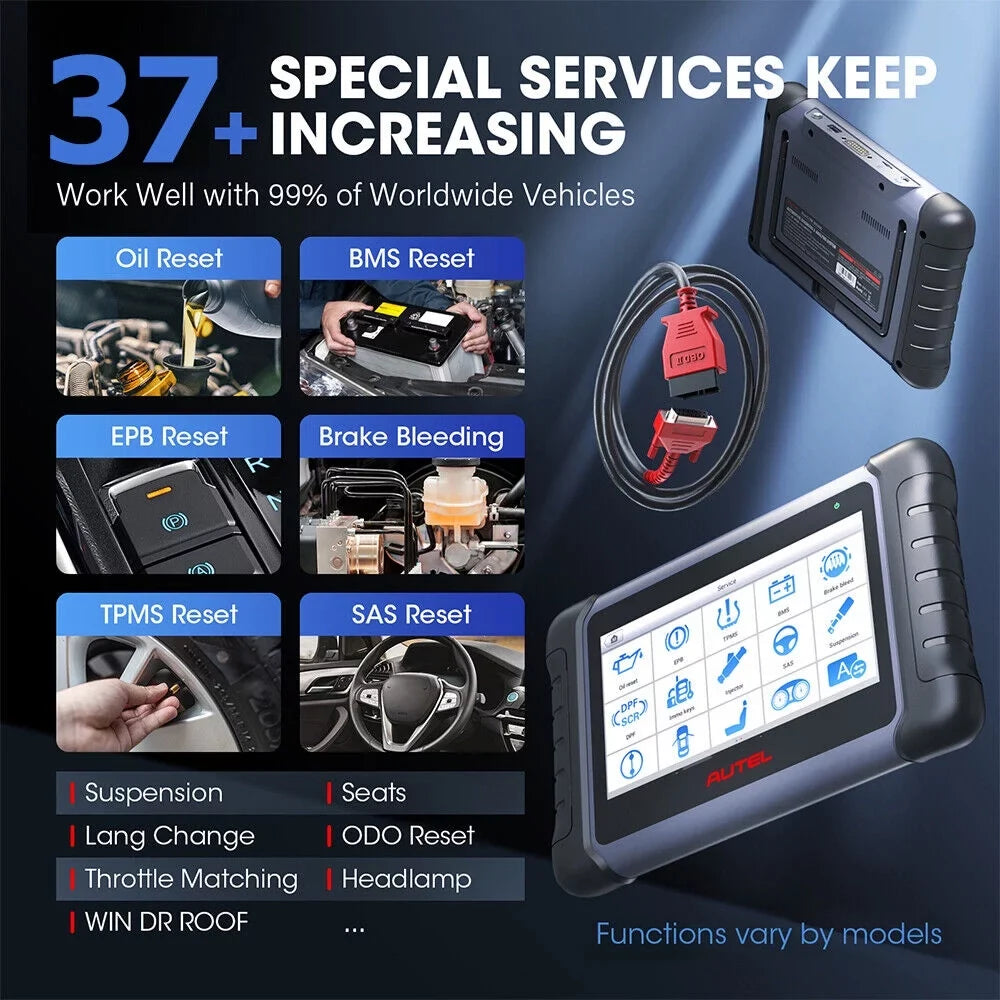 MaxiCheck OBD2 Autoauth Scanner MX808 Service, Code Active Updated 28+ Test, Autel System MK808S All Diagnosis, MaxiCOM Reader Diagnostic FCA of MK808 Car