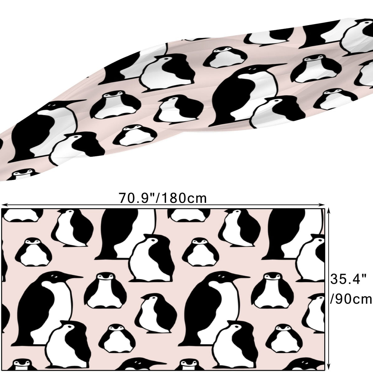 Headscarf Penguins Shawls Gift Women Scarf Neck Large FREEAMG Wraps Silk Sunscreen Wraps Long for Hair Packed Oblong